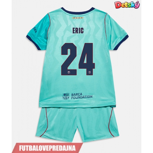 Lacne Dětský Futbalové dres Barcelona Eric Garcia #24 2026-27 Krátky Rukáv - Tretina (+ trenírky)
